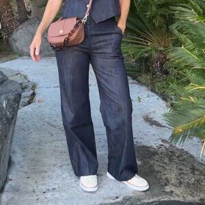 Tabots Refined Greenwich Denim Wide Leg Pants Size 2 Misses NWT